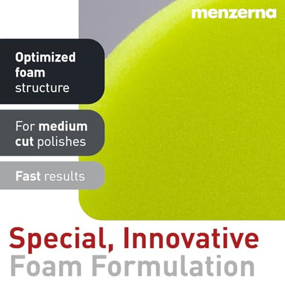menzerna 3.5 Inch 2X Premium Polishing Pads Finish I High Shine Finishing Buffer Pad I Body Repair Buffing & Polishing I with Safety Edge, Velcro Attachment I Washable & Long Lasting - style: Finish Cut Pad