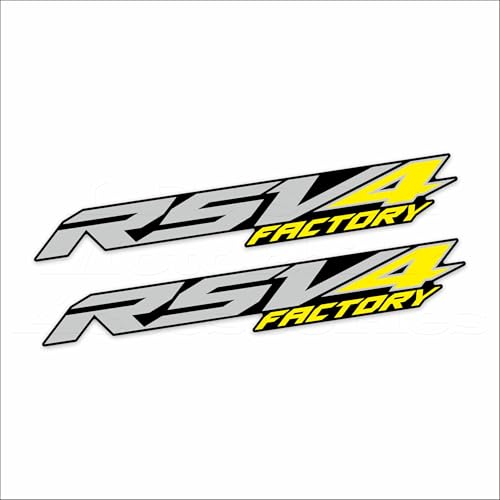 Motorcycle Rear Fairing Reflective Sticker Decals- Waterproof Decal Compatible with Aprilia RSV4 2021-2024 (Gray-Lemon-Yellow) - color: Gray-lemon-yellow