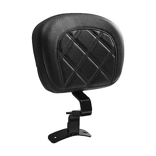 SLMOTO Motorcycle Rider Backrest Pad Driver Sissy Bar Pad For Harley Touring CVO Road King Street Glide Road Glide Electra Glide 2009-2023 Black Black - color: Rider Backrest Style B Black