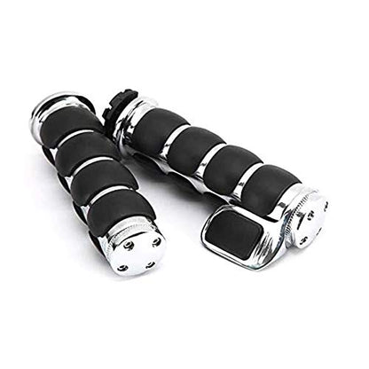 Motorcycle Hand Grips 7/8" 22mm Non-slip Hand Grip with Throttle Assist for Harley Yamaha Kawasiki Suzuki Cruisers Motorbikes Choppers - color: Silver
