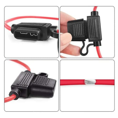 3Pcs Inline Fuse Holder Standard ATC ATO Add-a-Circuit Car Fuse Holder TAP Adapter 30A Blade Automotive Fuse Holder for Automotive Marine CFH-ILATO-PT30A - color: CFH-ILATO-PT30A