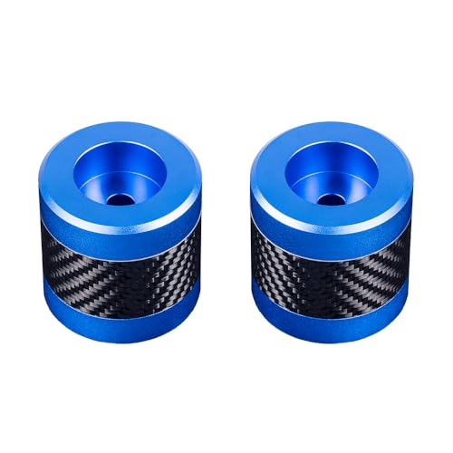 Advanblack Protek Machined CNC Alumium with Carbon Fiber Inlay Crash Bar Slider (Blue CNC w/Carbon Inlay) - color: Blue CNC w/ Carbon Inlay