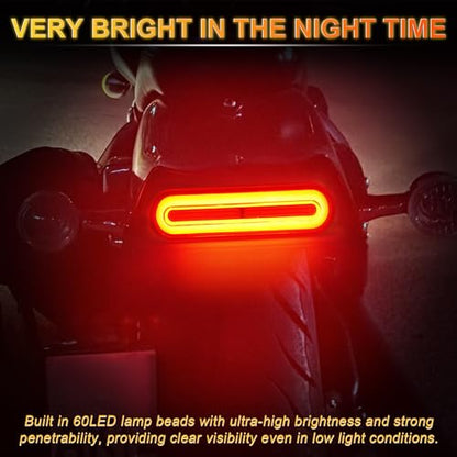 iFunyLED Motorcylce LED Dual Color Tail Light,12V-80V Super Bright for Turn Signal Brake Driving light, Fits for ATV Scooter Bike Truck Trailer and Golf Car (Pack of 1)