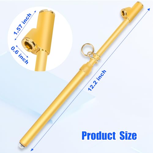 2-Pack Dual Head Tire Pressure Gauge – Heavy Duty 10-150 PSI Air Pressure Gauge with Stainless Steel Body, Metal Nozzle & Durable Plated Brass – for Cars, Trucks, Bikes, RVs (Gold) - color: Gold, size: 2P