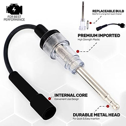 Ram-Pro Inline Spark Tester, Plug Engine Ignition 6-12 Volt Fool-Proof – Pick Up Coil/Armature Diagnostic Detector Tool for Automotive, Car, Lawnmower, Small & Big Internal/External Engines - size: 1 Pack
