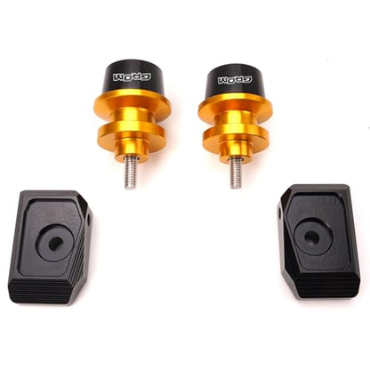 Compatible with Grom 125 2024 2025 MSX125 MSX 125 2013-2021 2022 2023 Grom Accessories CNC Motorcycle Swingarm Spools Sliders Rear Wheel Axle Stand Screws Adapter (Gold) - color: Gold
