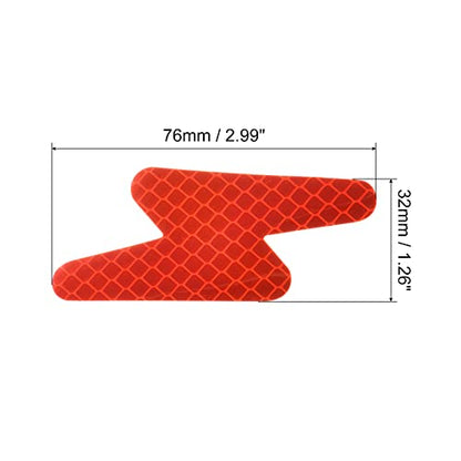 PATIKIL Reflective Stickers, 12 Pack 2.99 x 1.26 Inch Waterproof Adhesive High Visibility Night Caution Warning Safety Tape Reflector for Trucks Trailers Cars, Red