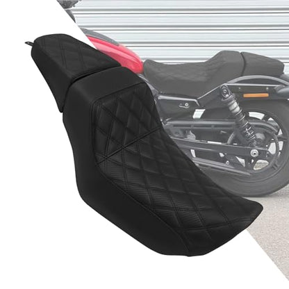 Motorcycle Driver Passenger Seat Two-up Seat Fit For Harley Nightster RH975 Nighster Special RH975S 2022-up (Black Stitching) - color: Black Stitching