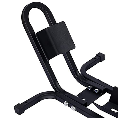 PAU_0K66807Y Black Adjustable Trailer Motorcycle Wheel Chock Stand Heavy Duty Tube Front with high Grade, One Size