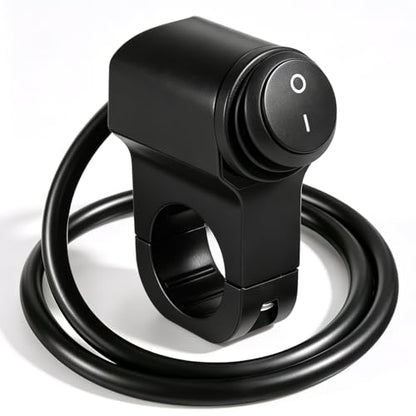 Motorcycle Handlebar Switch 12v, Waterproof Toggle Switch Aluminum Alloy ATV Light Switches Mini Bike Kill Switchs for Motorcycle Bike ATV UTV Scooters Fits 7/8"(22mm) Handlebars 1 Piece