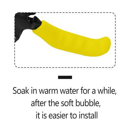 2 Pairs Bicycle Brake Lever Grip Protector Cover, Non-Slip Brake Lever Grip, Silicone Sleeve Universal Brake Protection Handle Cover for Bicycle, Cycling, Road/Mountain Bikes, Yellow - color: Yellow