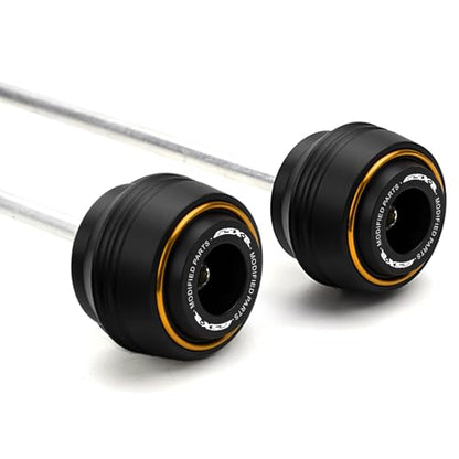 Motorcycle Front Rear Fork Sliders Wheel Frame Slider Crash Protector Axle Slider Crash Pads Compatible With 2026 GSXR 600 GSX-R 750 1000 GSX-R750 gsx-r600 gsxr1000 r (Gold) - color: Gold