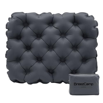 Inflatable Seat Cushion, Lightweight Stadium Seat Pad, Travel Air seat Cushion Anti-Slip for Airplane, Long Flights, Hiking, Climbing, Home and Camping, Compact Air Cushion - color: Black