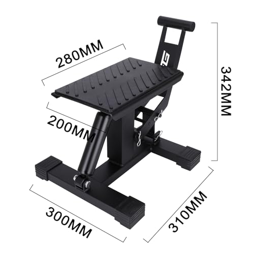 Dirt Bike Stand Motorcycle Lift Jack 1000 Lbs Capacity Height Adjustable Engine Hoist Stand Hydraulic Lift for Dirt Pit Bike ATV Repair Maintainance Heavy Duty
