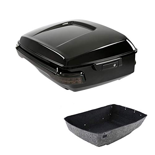 TCMT King Motorcycle Trunk Box Led Tail light Fit For Harley 2014-2025 Touring CVO Road King Road Glide Street Glide Electra Glide Pack Trunk - color: Set B#2