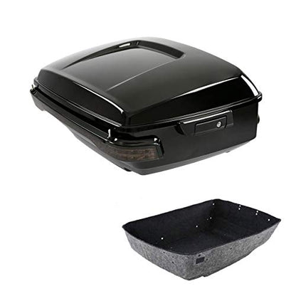 TCMT King Motorcycle Trunk Box Led Tail light Fit For Harley 2014-2025 Touring CVO Road King Road Glide Street Glide Electra Glide Pack Trunk - color: Set B#2