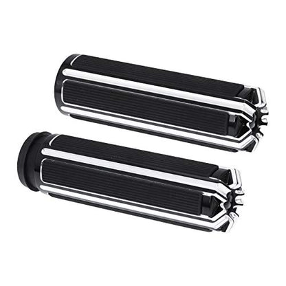 1" Electronic Throttle Defiance Handlebar Grips 25mm Hand Grips Fit for Harley Touring Street Glide Road King Road Glide Electra Glide - color: #4 Black