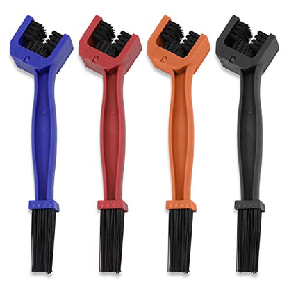 4 PCS Bike Chain Washer Cleaner Set Motorcycle Bicycle Chain Cleaning Brushes Bike Crankset Brush Finish Line Grunge Brush Chain Gear Cleaning Tool