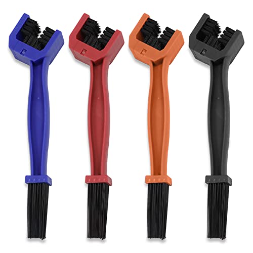 4 PCS Bike Chain Washer Cleaner Set Motorcycle Bicycle Chain Cleaning Brushes Bike Crankset Brush Finish Line Grunge Brush Chain Gear Cleaning Tool