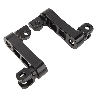 Motorcycle Foot Pegs Bracket, Adjustable Highway Foot Pegs Extension Brackets, Passenger Highway FootPegs Male Mount Foot Peg Clamp Support Extensions Bracket (Black) - color: Black
