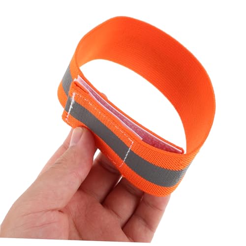 Kisangel 4pcs Adjustable Elastic Arm and Leg Bands for Night Cycling Running and Walking Enhanced Safety Gear for Outdoor Activities