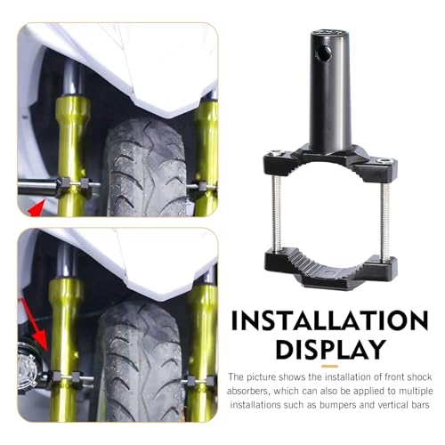 2 PCS Motorcycle Spotlight Mount Brackets, Alloy Front Fork Lamp Bracket for 1" - 2.54" Tube, Shock-Absorption Fog Turn Signal Mounts, Universal for Off-Road ATV UTV Roll Bar