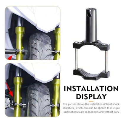 2 PCS Motorcycle Spotlight Mount Brackets, Alloy Front Fork Lamp Bracket for 1" - 2.54" Tube, Shock-Absorption Fog Turn Signal Mounts, Universal for Off-Road ATV UTV Roll Bar