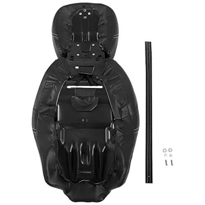 Low-Profile Driver Rider Seat Passenger Pillion Set Fits for Harley Touring 2009-2023 Road King FLHR Street Glide FLHX - color: Seat White