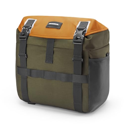 ROCKBROS Bike Handlebar Bag Waterproof Cycling Pouch 24L Bicycle Front Storage Pouch Bag with Shoulder Strap