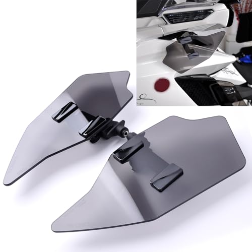 PANICAL Motorcycle for Honda Goldwing Accessory GL1800 F6B 2018-2026 Windshield Air Deflector Adjustable Wind Deflector Smokey Gray Acrylic Nondestructive iInstallation PMMA (KY DS20241191 F) - color: KY DS20241191 F