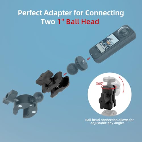 Double Socket Arm,Extension Arm Compatible with Mounts Any B Size 1" Ball Head Components & Bike Motorcycle Car Phone Mount Holder with 1'' Ball Adapter, Aluminum Alloy & Short 2.36", 75001 - size: Small socket arm