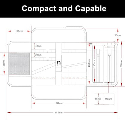 TUSK Delano Tool Roll - Roll-Up Tool Pouch Wrench Sturdy Organizer Tool kit Compatible with Harley, Enduro, Dirt Bike, UTV, and Motorcycle Accessories Gear,