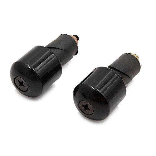 uxcell 2pcs 17mm Black Motorcycle Anti Vibration Handle Bar End Grip Caps for GS
