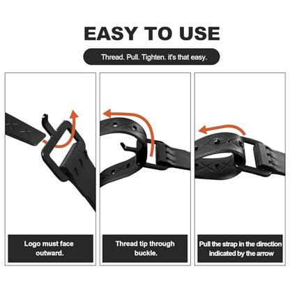 2 Pack Lashing Straps with Buckles,Adjustable Utility Tension Straps,Simple Tie-Downs Straps for Securing Bike Moto Luggage,Garden Hoses,Skis,Wires and Cables,Black,14" - color: Black, size: 14" Length / 2 Pack