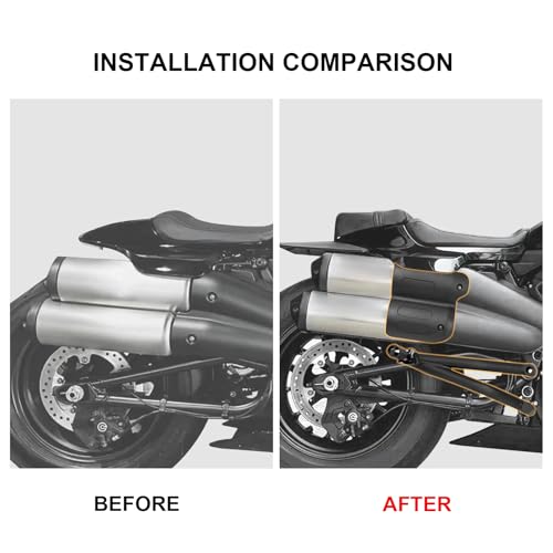 Passenger Footpegs Foldable and Rear Passenger Heat Shield Cover for Harley Motorcycle Sportster S 1250 2021 2022 2023 2024 2025