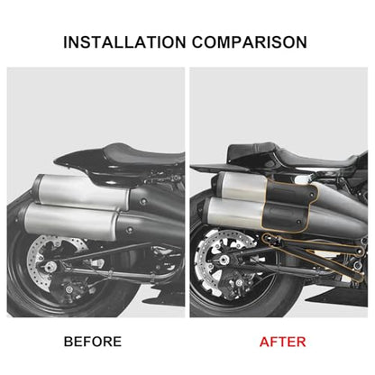 Passenger Footpegs Foldable and Rear Passenger Heat Shield Cover for Harley Motorcycle Sportster S 1250 2021 2022 2023 2024 2025