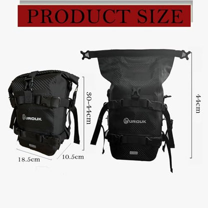 6–8L Waterproof Motorcycle Crash Bar Bag with Shoulder Strap – Bumper Bag Moto Saddle Side Bag Durable PVC Storage for Bumper, Frame & Rear Mounting