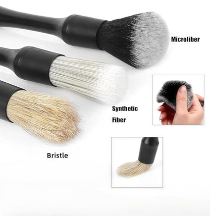 8PCS car Interior Cleaning kit, car Interior Cleaning Brush, car Cleaning Sponge, Cleaning Cloth and Storage Bag - a car Cleaning Supplies Set, Suitable for Cars, Trucks, and car Gifts