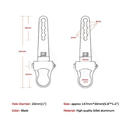 Tube Clamps Mounting Brackets for LED Light Bar Work Lights Fog Lights Off Road Lights Fit 1" Bull Bar,2pcs - size: 1"