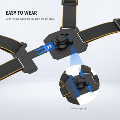 NEEWER Chest Mount Harness for Action Camera,Adjustable Hand Free Chest Strap Compatible with GoPro Hero DJI Osmo Insta360,Magnetic Release Action Camera Chest Mount for Point of View Video Vlog,GP25 - style: GP25 Accessory