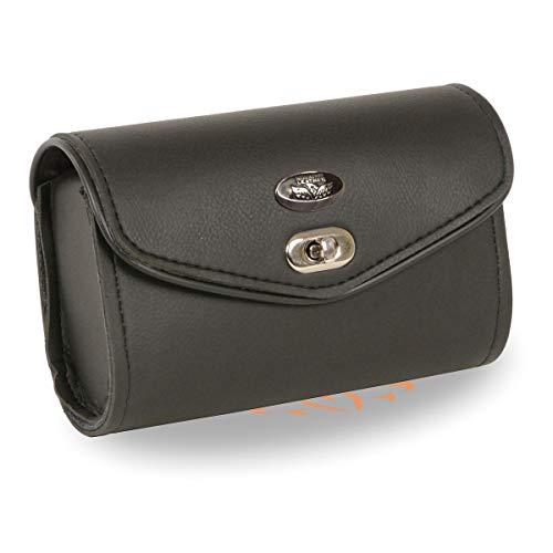 Milwaukee Leather Windshield Bag - PVC Motorcycle Storage w/Turn Lock or Hook Closure - Fits Most Bikes - One Size - color: SH49905-BLACK, size: One Size