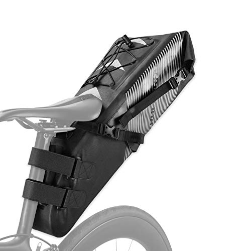 ROCKBROS Bikepacking Bag Waterproof Bike Saddle Bag Large Capacity Bikepacking Seat Bag Road Mountain Bike Seat Bag Max 10L - color: Max 10L