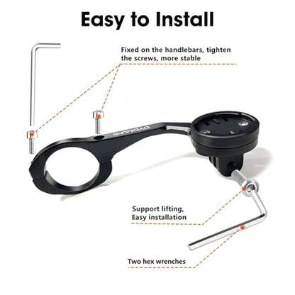 Out Front Mount Compatible with Garmin Edge GPS Bike Computer, XOSS G/G+, iGPSPORT Cycling Handlebar 1.25’’-1.5’’/ 31.8-35mm (S5) - style: S5