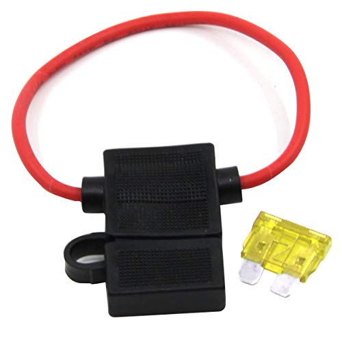 ZOOKOTO Inline Fuse Holder,14 AWG Gauge Wire Car Auto Blade Waterproof with 20 AMP Fuse - size: 20A