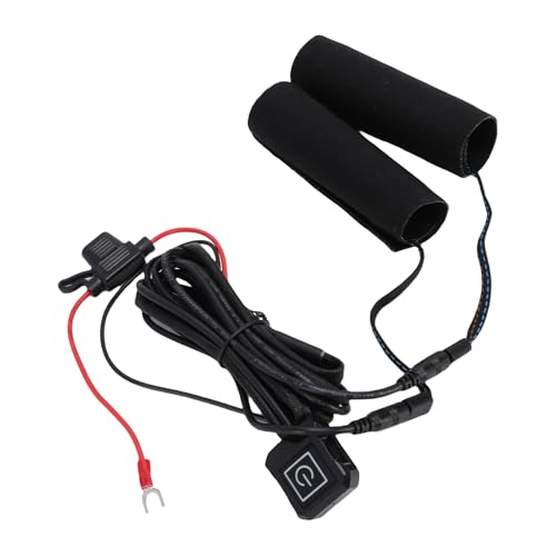 Zunate Heated Grips Cover for Motorcycles and ATVs, 3 Heat Settings with Intelligent Temp Control, IP67 Handlebar Sleeve for Cold Weather