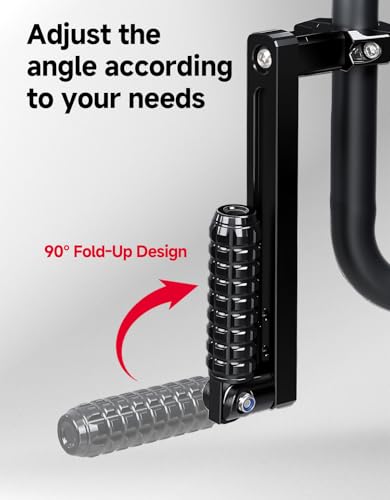 KEMIMOTO Motorcycle Highway Foot Pegs – Adjustable Universal Crash Bar Pegs for 7/8”–1.25” Round Frame Bars, Folding & Rotating Design, Compatible with Rebel 300 500, V-Strom, KLX650