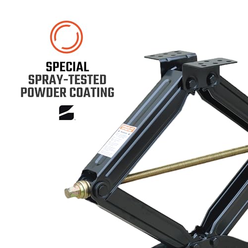 Bastion Distribution One New 24" Scissor Jack with Crank Handle | 5000lbs Capacity | Adjustable 4-24” Height | Spray-Tested Powder Coated | BJ-5000MSJ24 - size: 24" (One Pack)