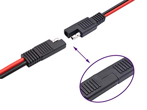 SAE to EC5 Cable EC5 Female Plug Connector to SAE Power Automotive Adapter Cable 12AWG for Solar Panel Battery Gender Charging（15cm/6inch）