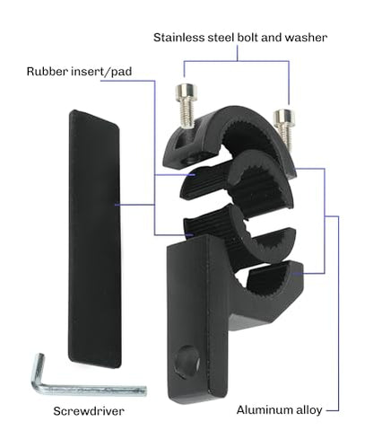Bylikeho 2PCS Light Bar Mounts, Car Accessories 0.75" 1" 1.25" Bull Bar Mounting Brackets for Car Motorcycle
