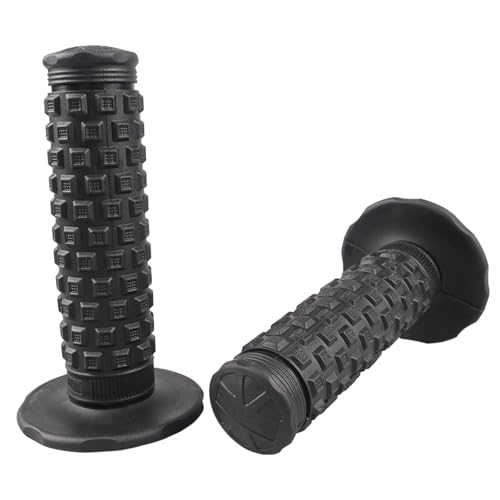 7/8" Dirt Bike Grip Rubber Anti-Slip Universal Motorcycle Grips Handlebar Racing Grip for Motocross Mini Bike Surron Light Bee x Grips KLX110 YZ450F XR50 CRF80 Motocross Grips - color: Black